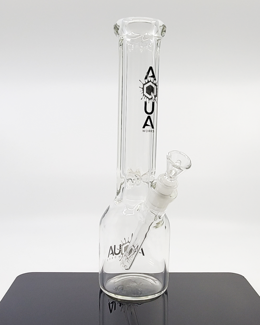 Aqua Works Glass Hex Neck Beaker | Hexagonal Neck Design | Smooth Hits