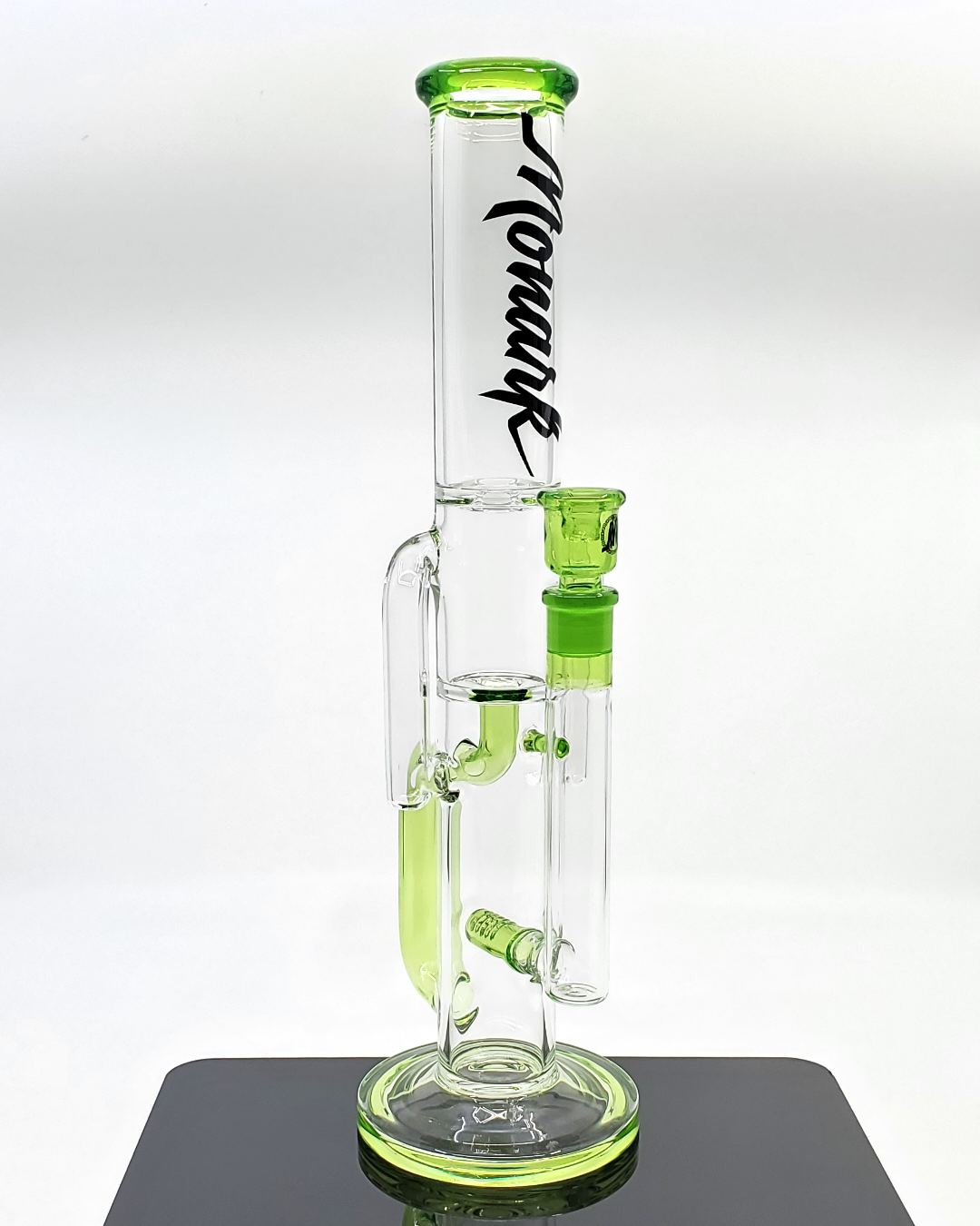 Monark Glass 50mm Slime Stemline Recycler - Premium Borosilicate Glass Water Pipe