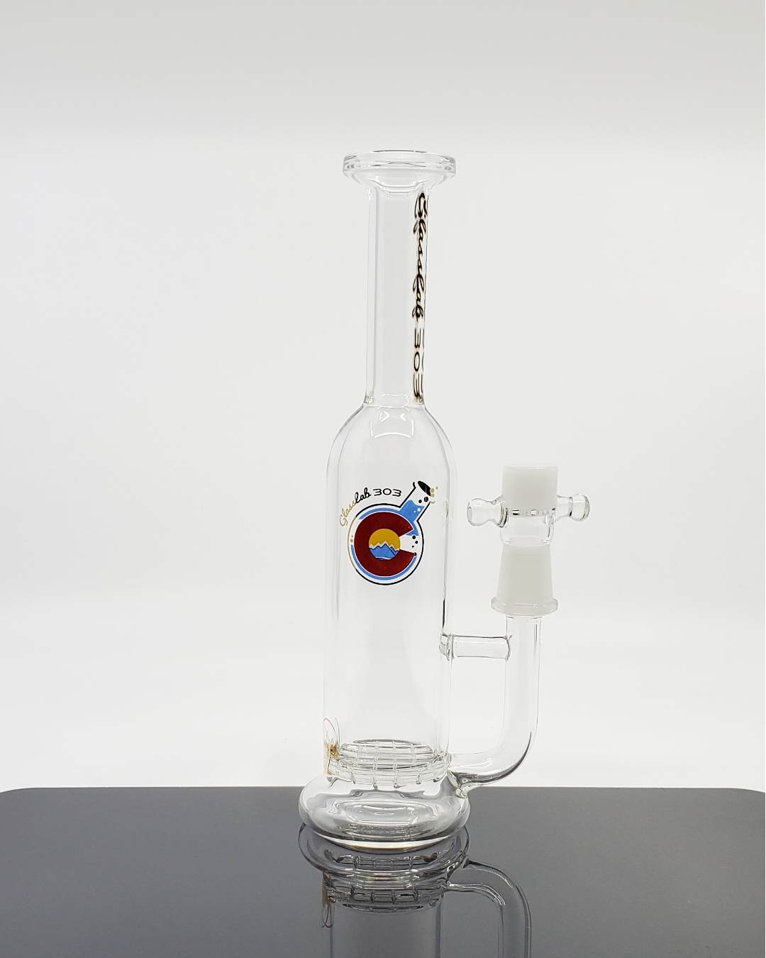 Glass Lab 303 - Waffle Perc Straight Bottle