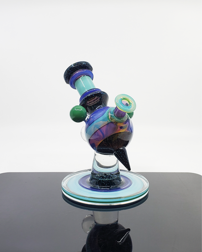 Cajun Glass Two-Tone Crushed Opal Heliosphere – Limited Edition 14mm Heady Glass Rig