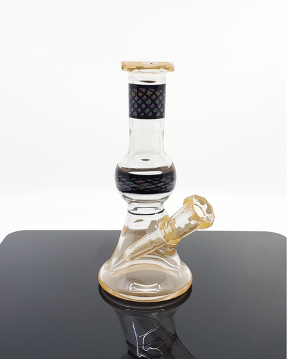 Shipley Glass Peach Faceted Jammer – Handcrafted 10mm Peach Dab Rig