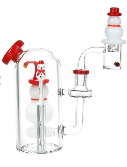 Pulsar - Smiling Snowman Glass Dab Rig Set