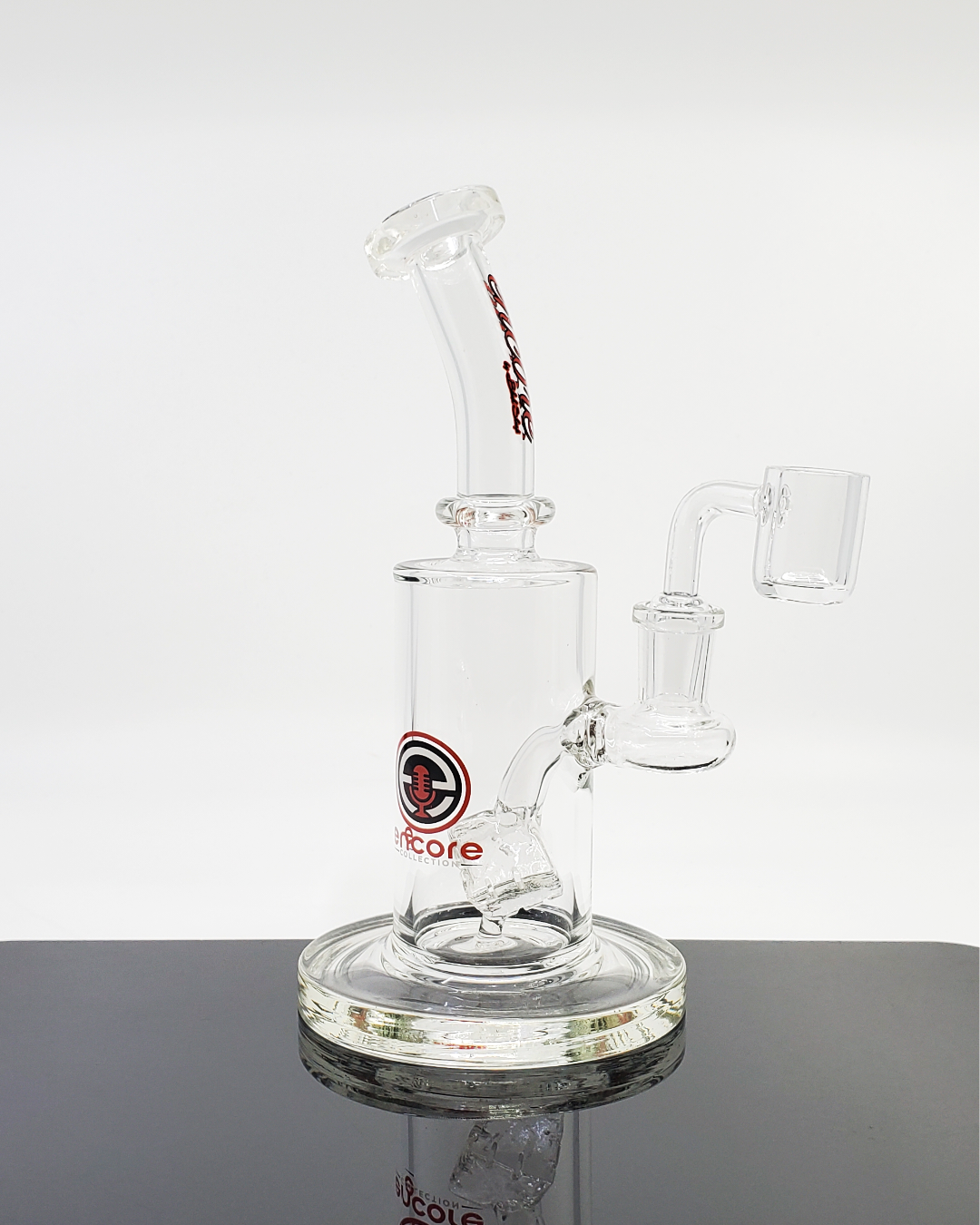 Encore Glass 8” UV Diamond Perc Rig | 16-Hole Perc for Smooth Filtration