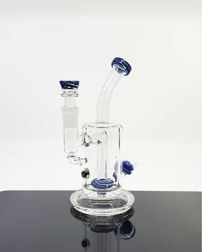 OSS Glass Disk Perc Straight Tube – 14mm Premium Water Pipe with Perc Filtration