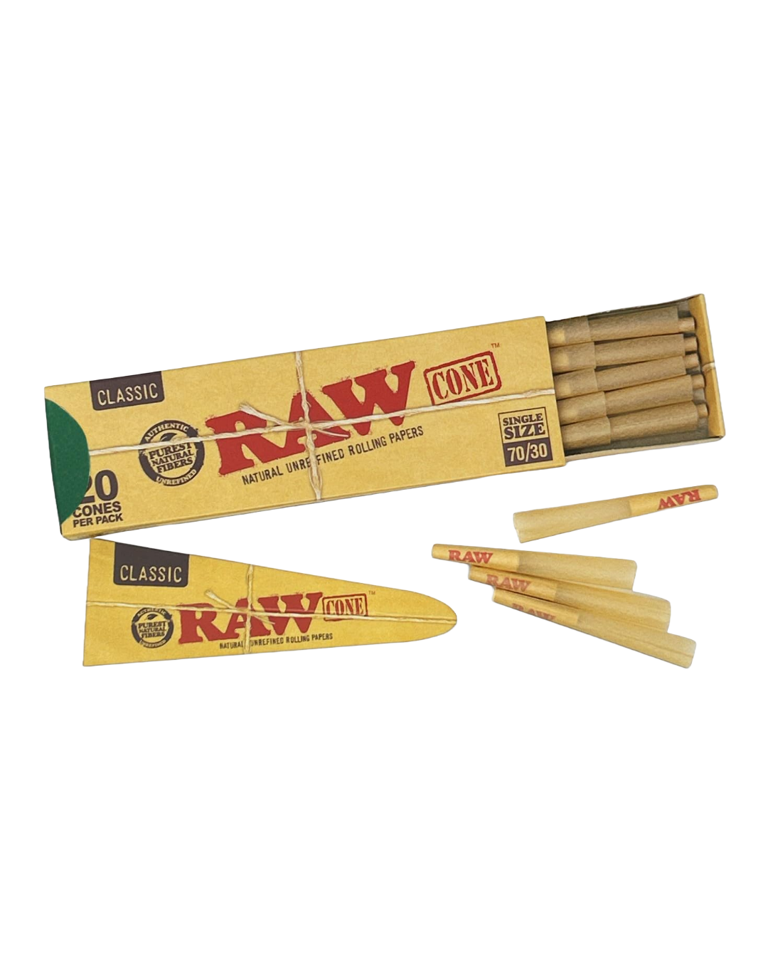 RAW - 20ct Single Size 70/30 Cones