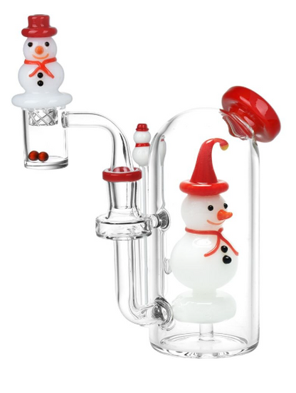 Pulsar - Smiling Snowman Glass Dab Rig Set