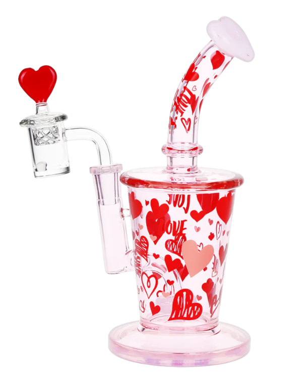 Pulsar - Valentine's Love Hearts Glass Dab Rig Kit