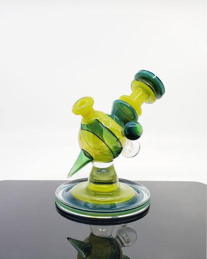 Cajun Glass Two-Tone Heliosphere – Heady Glass Dab Rig with Modern Two-Tone Finish