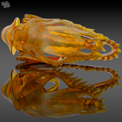 Buck Glass - NS Yellow Allosaurus Skull