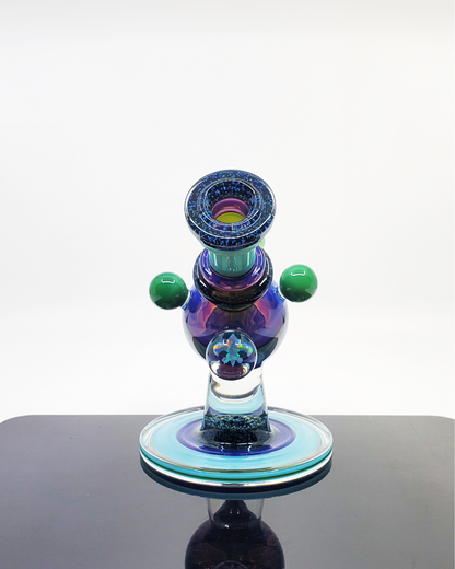 Cajun Glass Two-Tone Crushed Opal Heliosphere – Limited Edition 14mm Heady Glass Rig