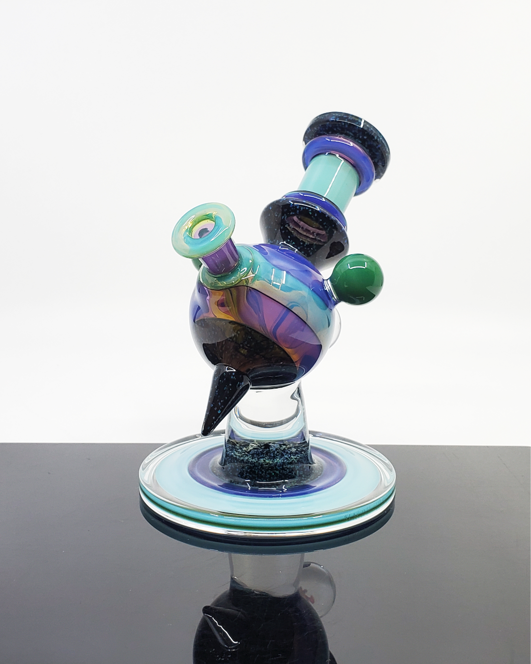 Cajun Glass Two-Tone Crushed Opal Heliosphere – Limited Edition 14mm Heady Glass Rig