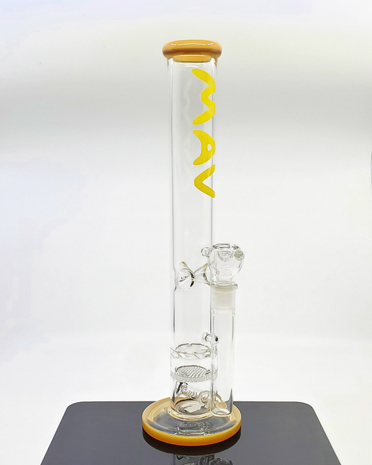 MAV Glass 16" Triple Perc Straight Tube | Enhanced Filtration