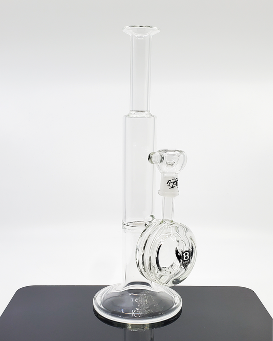 Bent Glass 12" Straight Tube Bong | Durable Glass Water Pipe