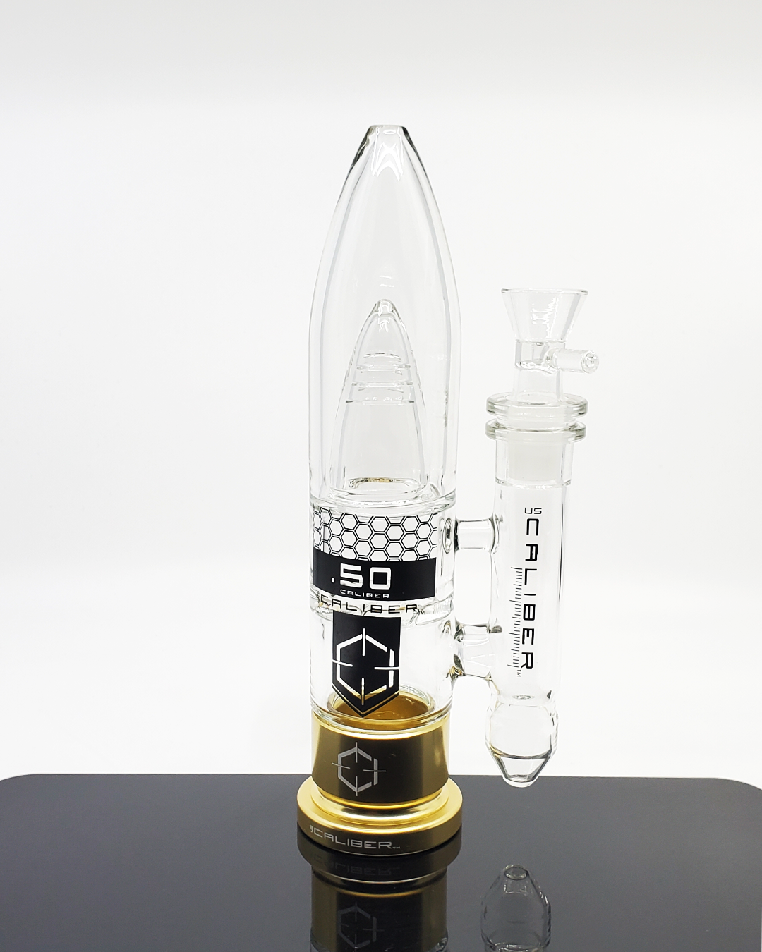 US Caliber .50 Cal Straight Tube | 12" Heavy-Duty Military-Grade Glass Bong