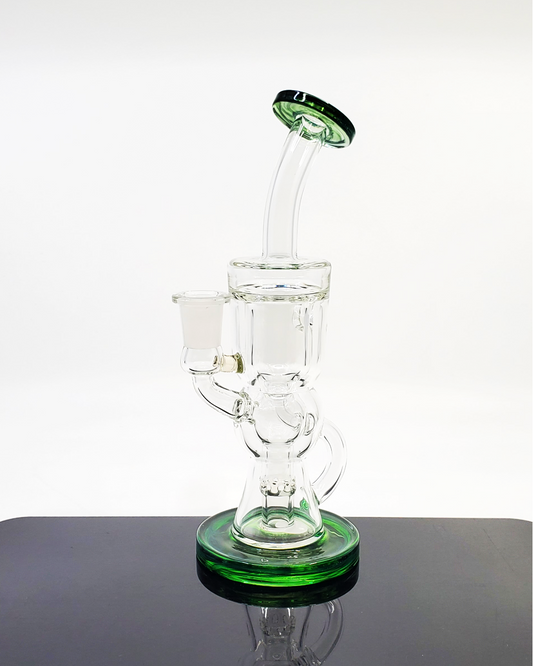 "Mike D Glass BTK with Color Accent – Bold Recycler with 8-Hole Perc