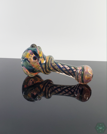 LQL Glass - Fumed Triple Tornado Spoon