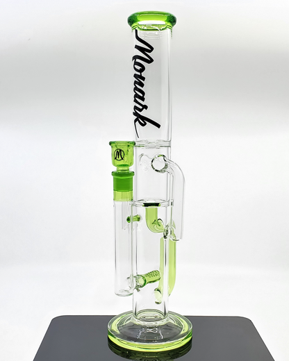 Monark Glass 50mm Slime Stemline Recycler - Premium Borosilicate Glass Water Pipe