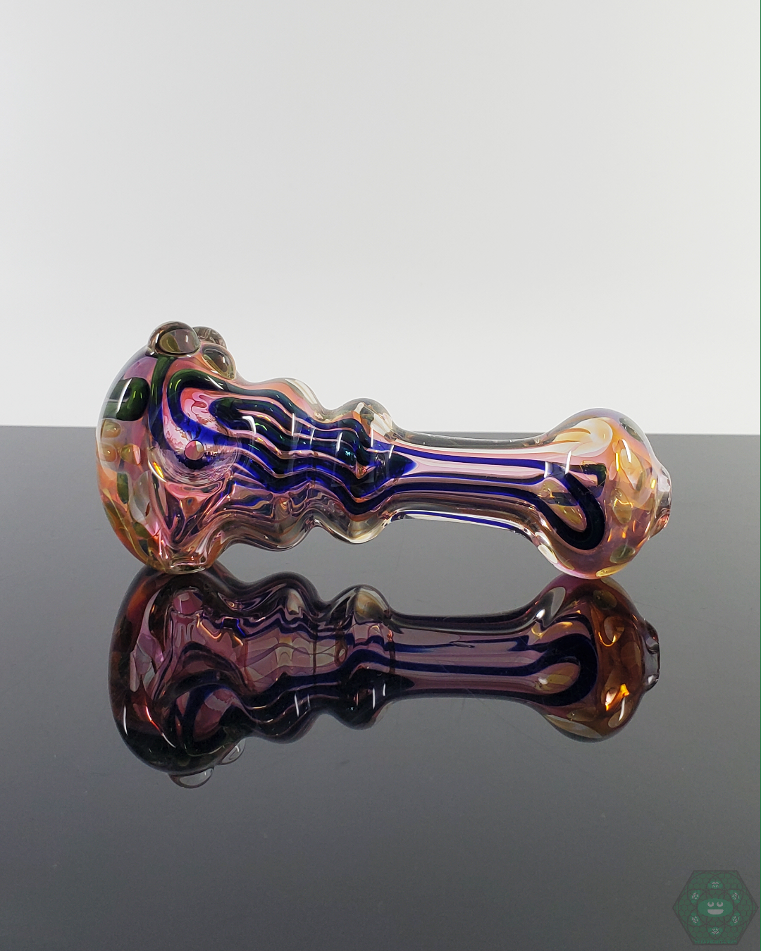 LQL Glass - Fumed Linework Spoon