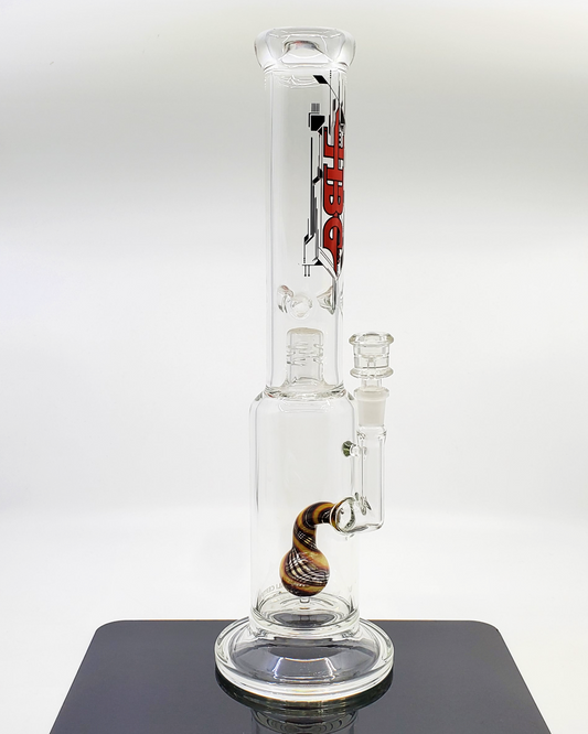 HBG Glass 16" Ball Perc Straight Tube Bong | Smooth Hits