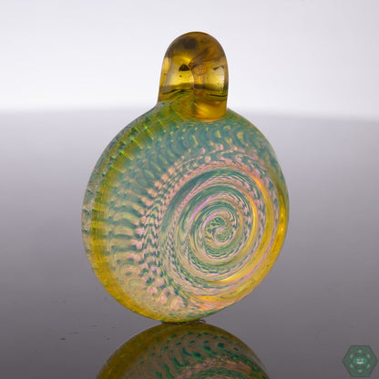 Cone 12 Flat Glass Spiral Mandala - OG Northstar Opaline & Terps