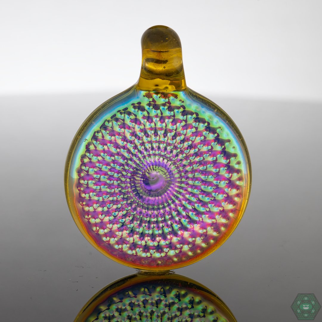 Cone 12 Flat Glass Spiral Mandala - OG Northstar Opaline & Terps