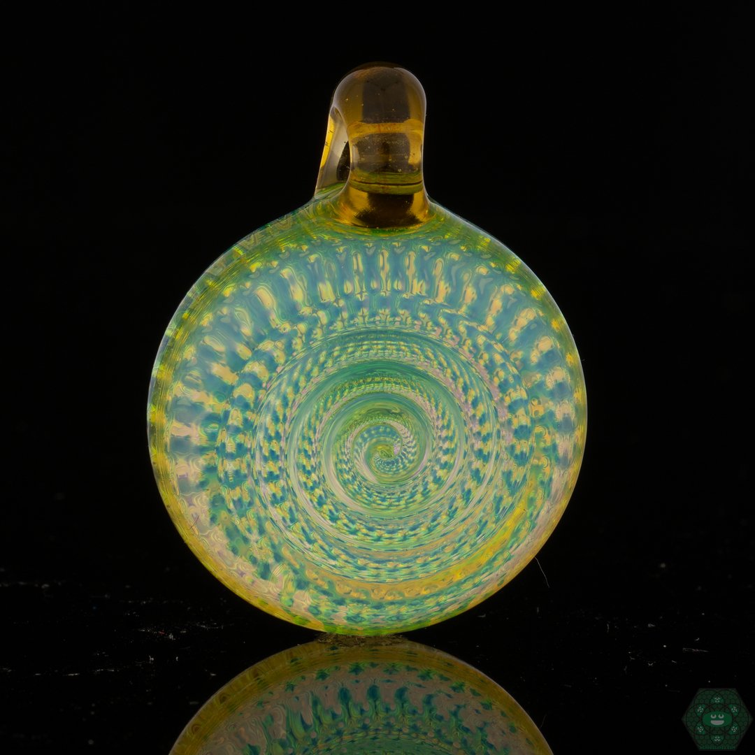 Cone 12 Flat Glass Spiral Mandala - OG Northstar Opaline & Terps