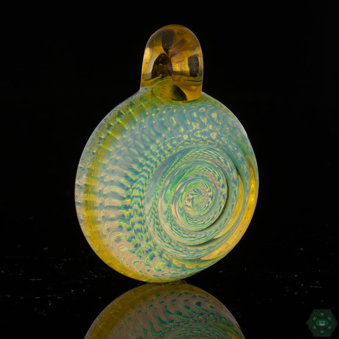 Cone 12 Flat Glass Spiral Mandala - OG Northstar Opaline & Terps