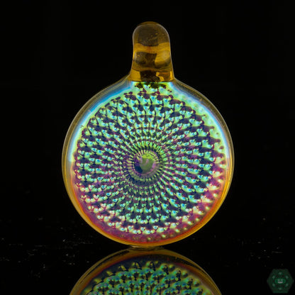 Cone 12 Flat Glass Spiral Mandala - OG Northstar Opaline & Terps