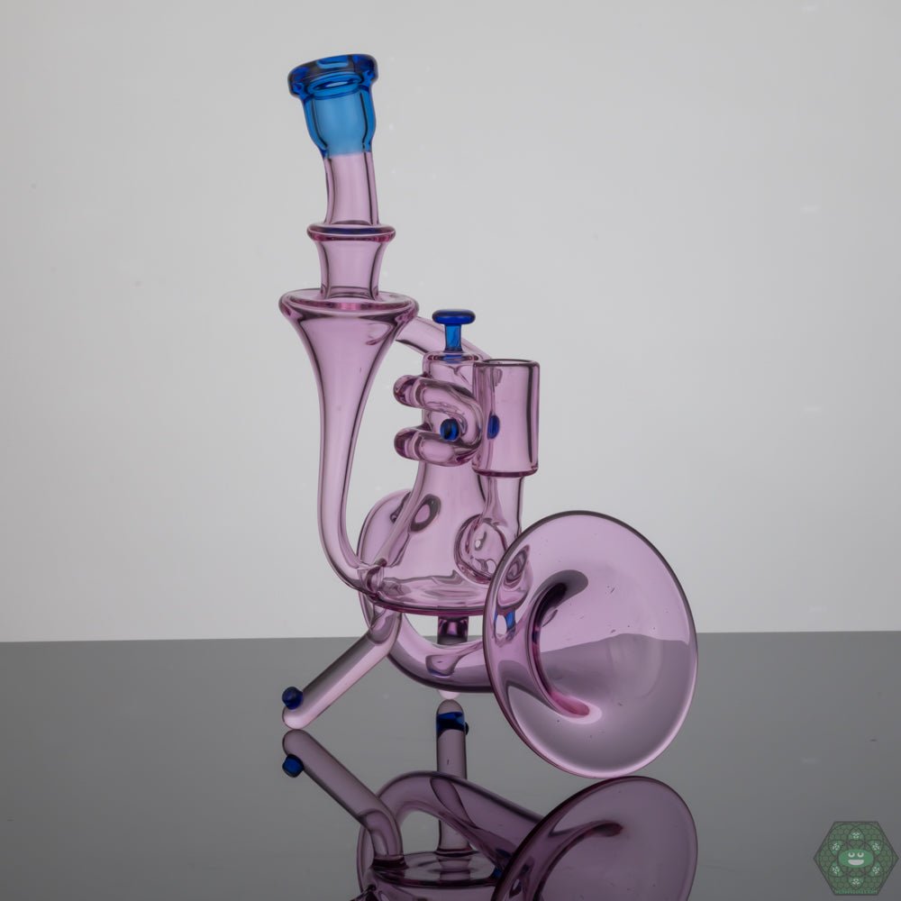 "Etai Glass Rigstrument - Premium 14MM Dab Rig with 3-Hole Gil Perc and Rozay/Blue Dream Accents