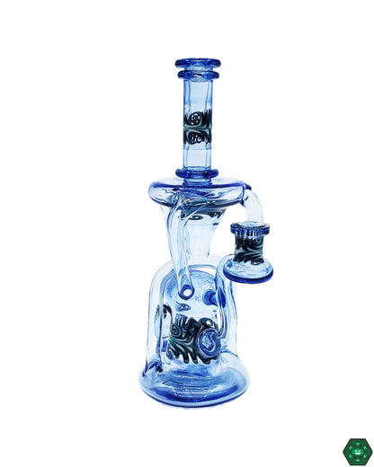 Logi Glass Art - Blue Dream Wig-Wag Recycler - @Logi_glass_art - HG