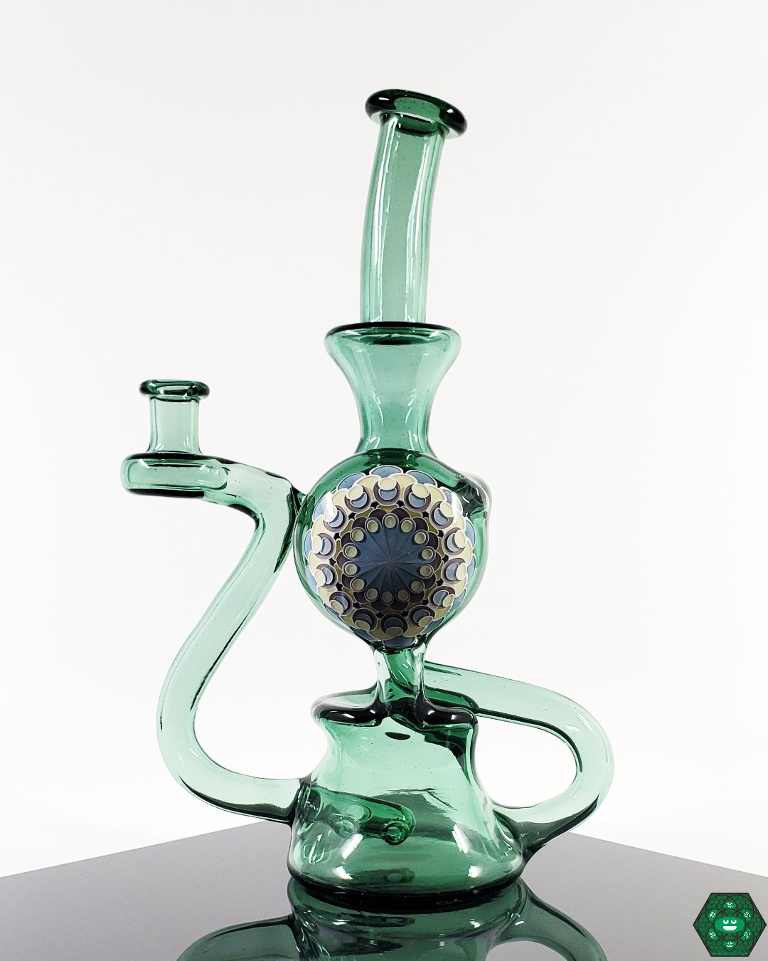 Olour Glass - Atlantis Dotted Recycler - @Olour_glass - HG