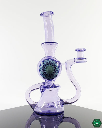 Olour Glass - Purple Rain Dotted Recycler - @Olour_glass - HG