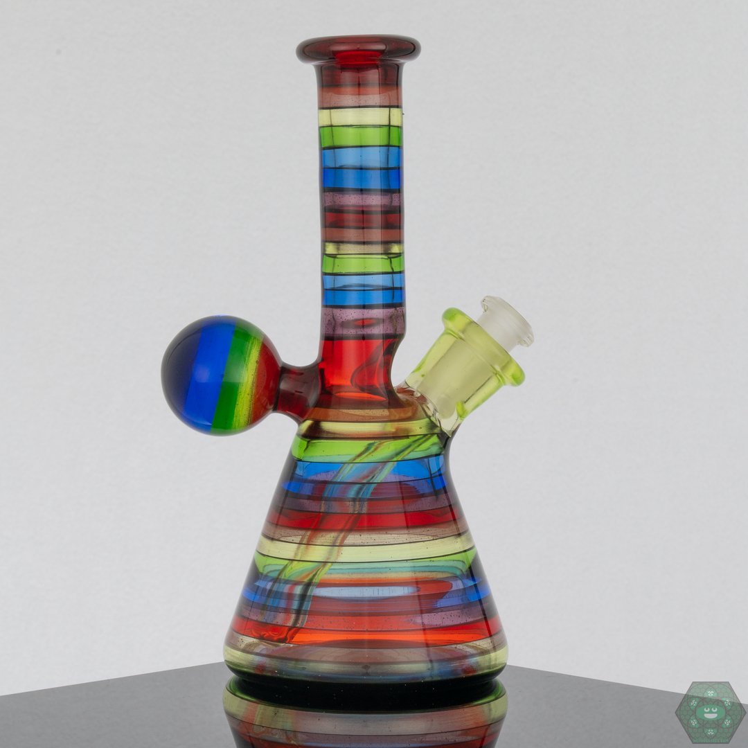 Rone Glass Rainbow Tube - Pomegranate Lip - @Roneglass - HG