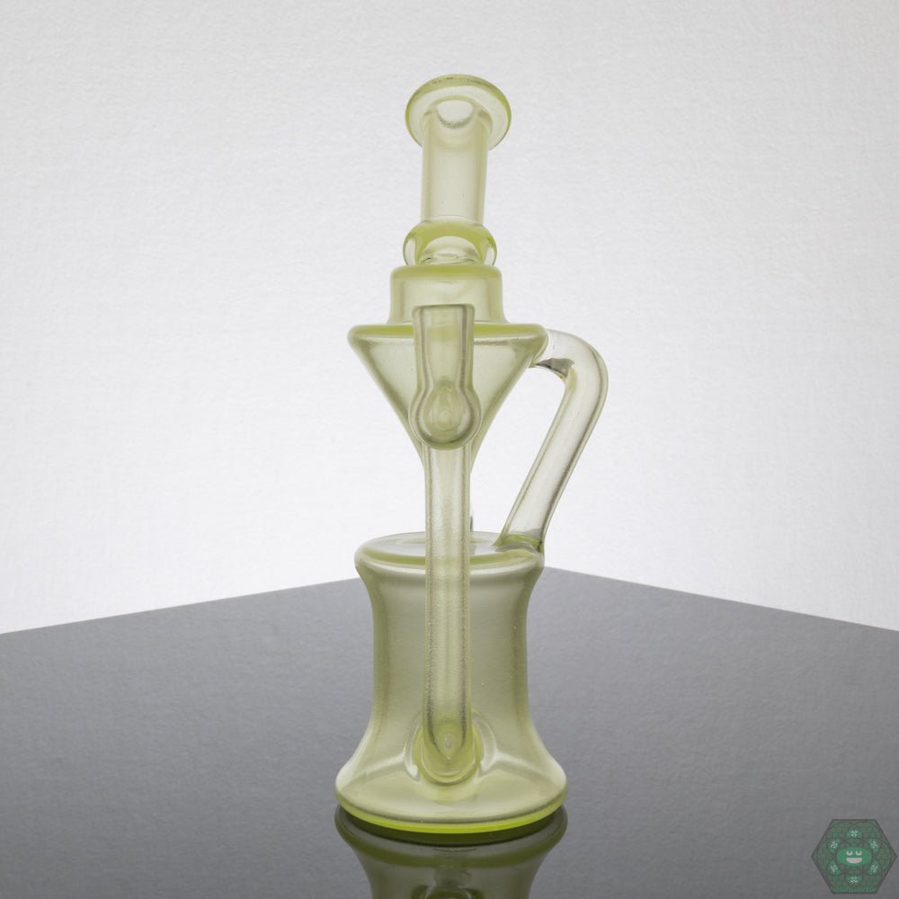 Shadooba Glass Recycler - Lime Over White Satin - @Shadooba - HG